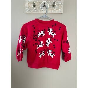 Vintage 90s Unisex Kids Musical Dalmatian Sweatshirt - Rare